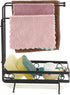JUXYES Kitchen Sink Caddy Sponge Holder with Dishcloth Drying Rack, Storage Organizer for Kitchen Countertop, Black