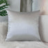 Aiking Home Collection 24x24 Inches Faux Silk Square Shams (Set of 2; Zipper Closure; Silver)