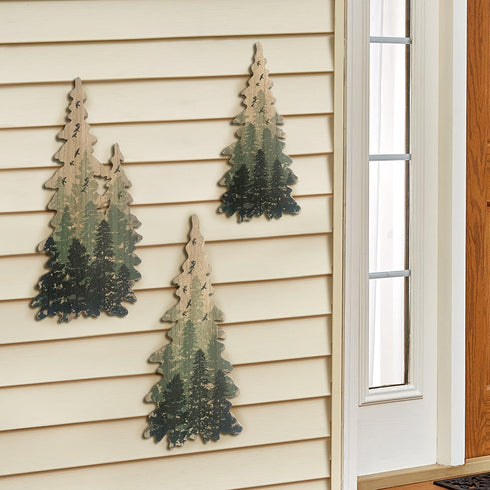 Limygus Woodland Wall Art Paintings - Set of 3 Bushes Wall Decorations