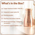 Indian Art Villa Pure Copper Bedroom Water Bottle with Inbuilt Glass & Hammered Shine Design, 32 Oz