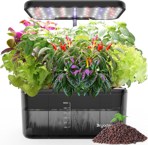 Indoor Herb Garden Kit, Hydroponic Growing System with LED Grow Light Quiet