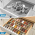 Spice Drawer Organizer 4 Tier, Acrylic Seasoning Organizer Rack, Clear Spice Rack Tray, Expandable from 9" to 18" (Jars