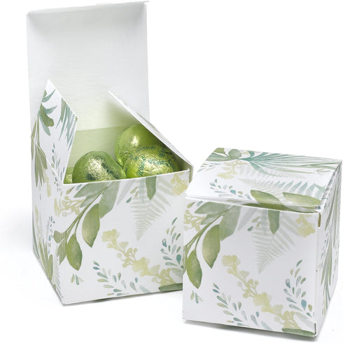 One-Piece Favor Boxes, 2-Inch, Greenery, 25-Count