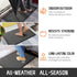 Yimobra Gray Front Door Mat - Indoor Outdoor Doormat, Heavy Duty Non-Slip Dirt Trapping Mats, 17x29.5 Inch