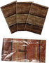 Irenare 3 Pcs Brown Wood Grain Tablecloths, Rustic Plastic Table Covers for Rectangle Table, Vintage Farmhouse