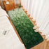 DweIke Luxury Shag Area Rug, 2x6 Feet Gradient Dark Green Rug Runner, Non-Slip Extra Comfy Plush Bedroom Decor