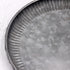 Funerom 9.8 inch Small Round Galvanized Metal Tray Decorative Tray with Corrugated Edges