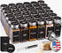 Deco haus Glass Spice Jars with Stainless Steel Lids 36 x 4oz