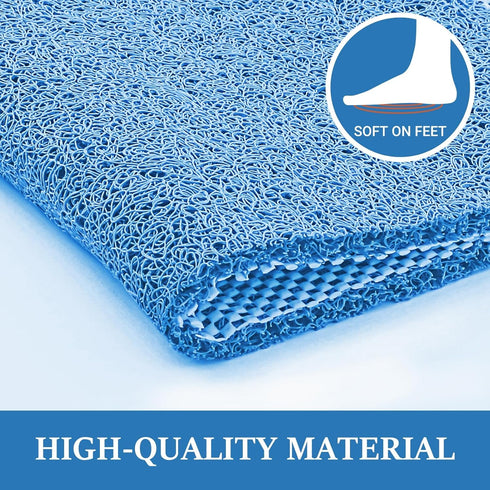 Mat,24x32 inch, LuxStep Shower Mat Bathtub Non-Slip Bath Mat with Drain, Quick Drying PVC Loofah Bathmat