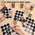 DIDITIME 6Pcs 4oz Spice Jars with Label, Empty Square Seasoning Containers, Spice Jars with Shaker Lids, Small Spice