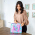 Lilly Pulitzer Cute Lunch Bag for Women, Insulated Tote Bag, Large Capacity Blue Mini Cooler with Storage Pocket