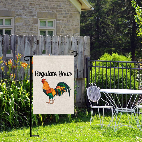 Women's Rights Garden Flag, Regulate Your Cock Porch Flag, Abortion Right Feminist Decor