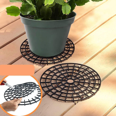 WISHDIAM 6PCS Plant Riser, 12 inches Adjustable Heavy Plant Stand for Indoor, Outdoor, Airflow and Drainage
