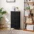 Sweetcrispy Dresser for Bedroom with 4 Drawers, Skinny Fabric Storage Tower, Chest of Drawers for Closet, Living Room