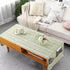 Ajerg 20x57inch Coffee Table Cloth, Sage Green Coffee Table for Living Room Tablecloth Cover with Pockets & Tassel
