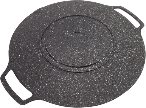 Teppanyaki Frying Pan, Nonstick Circular Griddle for Korean BBQ, High Thermal Conductivity, 30cm