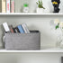 2 Pack Closet TheWarmHome Large Storage Bins Basket, Grey Fabric Storage Cubes for Changing Table Nursery Livingroom