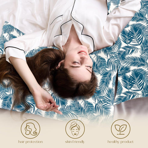 ZIMASILK 100% Pure Mulberry Silk Pillowcase for Hair and Skin Health, 19 Momme Silk Floral Print, Queen Size