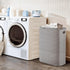 Large Gray Laundry Hamper, 16"x13"x22", Tall Woven Cotton Rope Basket for Dirty Clothes, Soft Laundry Bin, 75L