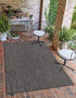 Unique Loom Collection Casual Transitional Solid Heathered Area Rug (2' x 3' 1" Rectangle, Black/Ivory) Indoor/Outdoor