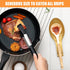 Stainless Steel Spoon Rest, 9.8 x 3.7 Inch Utensil Holder, Dishwasher Safe (Gold + Gold Fish Tail)