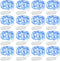 Olafus 16 Pack Blue Fairy Lights Battery Operated, IP68 Waterproof Mini String