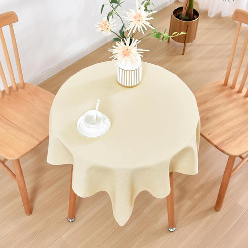 36x36 Inch Wolkemer Square Tablecloth Rustic Textured Polyester Tablecloths Washable Farmhouse Table Cover