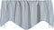 Window Treatments Valance Curtains, Blue Ticking Stripe Kitchen Valances, Short Swag, 53 x 18 Inches