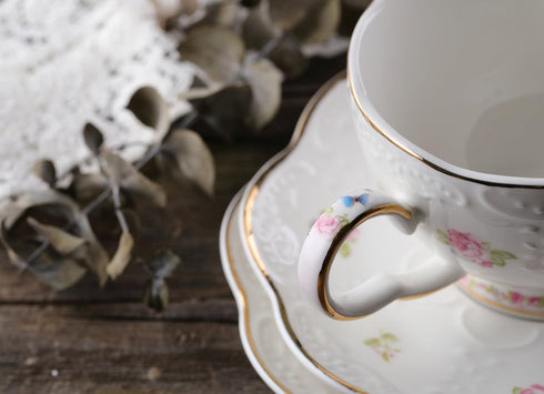 7 Oz Sets Set-Coffee Set FD-TCS11 (Set 6) Jusalpha Porcelain Tea Flower Series Tea Cup and Saucer Cup with Saucer