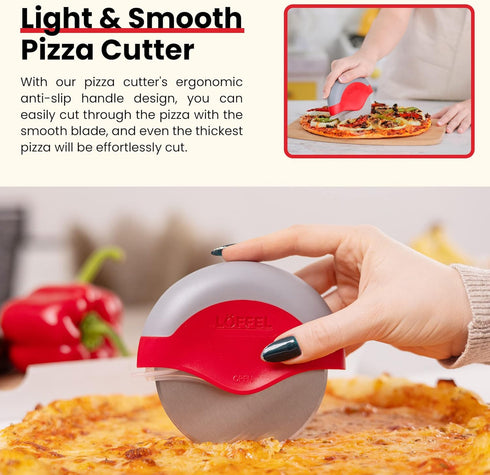 Premium Pizza Cutter Wheel with Protective Blade Guard, Razor Sharp Stainless Steel, Easy to Clean