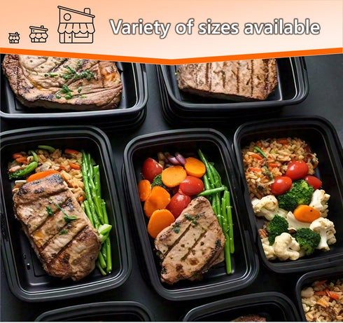 Mr Miracle 50 Pack Meal Prep Containers with Lids, 32 Oz Leakproof Take Out Containers, Microwave & Freezer Safe for
