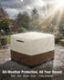Yagvany 600D 32 32 18 Inch, Waterproof Patio Ottoman Cover, Square Outdoor Side Table Furniture Cover with Padded