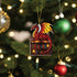 2025 Book Lover Ornament Stained Glass Style Ornament for Readers, Just One More Chapter Bookmark Included, Gifts