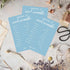 Blue Theme Bridal Shower Games for 25 Guests - Bridal Word Scramble with Answer Card for Reception Supplies