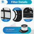 IZ382H IZ377H Filters for Shark Stick Vacuums, 2 Pack HEPA Filter & 4 Pack Foam Kit, Part XHF161H
