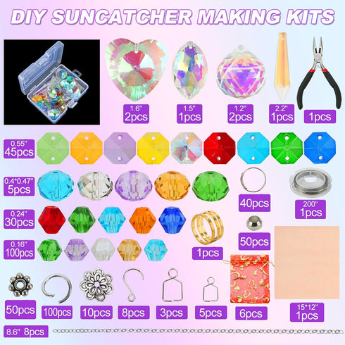 Worgree 460pcs DIY Suncatcher Making Kits for Adults, Crystal Sun Catcher Arts & Crafts Supplies Set