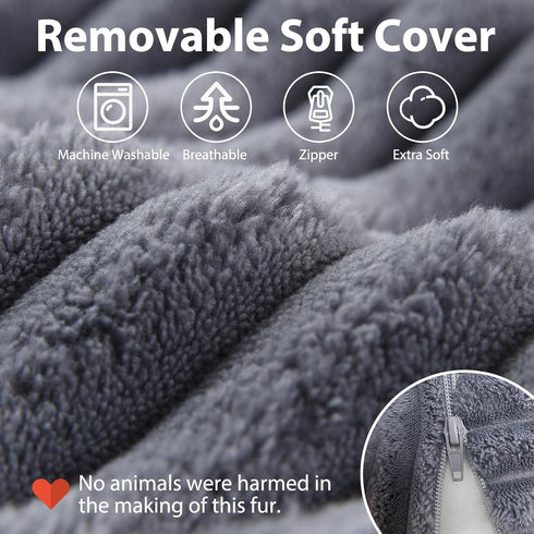 19 ENITYA Back Pillow for Bed Sitting up, Built-in Armrests & Big Pockets, Back Support Chair Pillow for Sitting