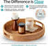 14 Counter JUNGLE CULTURE Handcrafted Round Wicker Tray Large Decorative Rattan Serving Basket for Coffee Table