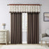 Madison Park Serene Embroidered Light Filtering Curtain Rod Pocket/Back Tab Single Panel Drape, 50x84, Spice