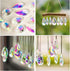 12 50mm HDCRYSTALGIFTS Pieces Crystal Prisms Chandelier Colorful Bauhinia Ornament Pendants Rainbow Maker Hanging