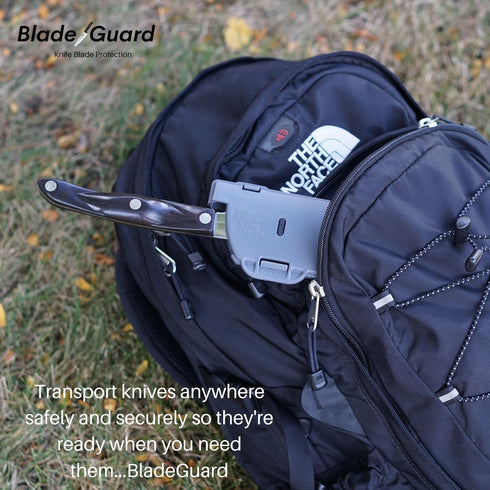 BladeGuard Knife Blade Cover, Non-Slip Dishwasher Safe Sheath, 10in Grey