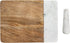 Creative Co-Op Mango Wood and Marble Cheese and Cutting Board with Inlaid Marble Pestle