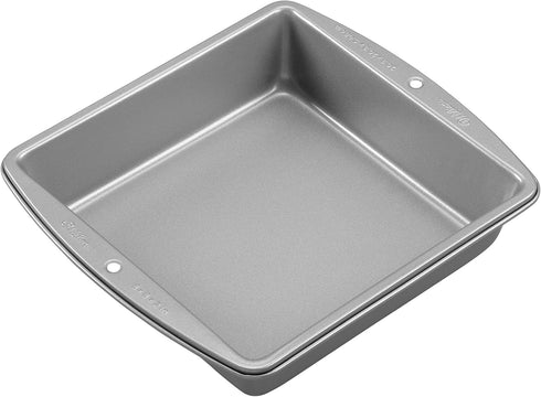 Wilton Recipe Right 8-Inch Non-Stick Square Cake Pans, Multipack of 2
