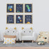 6 Pack 8x10 Inch ArtbyHannah Framed Dinosaur Wall Art, Nursery Wall Decor for Kids Boys Room, Dinosaur and Space