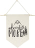 The Cotton & Canvas Co. Adventure More Hanging Wall Canvas Banner, Motivational Print and Home Decor