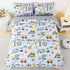 5 Set Set ANGIYUIN Pieces Construction Twin Size Comforter for Boys Kids Cartoon Car Excavator Tractor Bed in A Bag