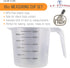 U.S. Kitchen Supply Plastic Measuring Cups with Handles 16 oz (500 ml) Set of 6 Clear Microwave Safe Kitchen Cups