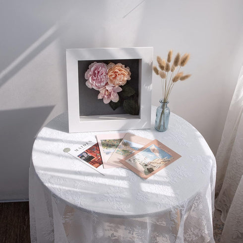 Golden State Art 8x8 Shadow Box Frame Display Case, 2-inch Depth, Great for Collages, Collections, Mementos, 6 Pins