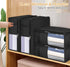 MISSLO 4 Pack Bed Sheet Organizers and Storage for Queen/King Size Sheets, Pillow Cases, Towels, Clothes with Clear