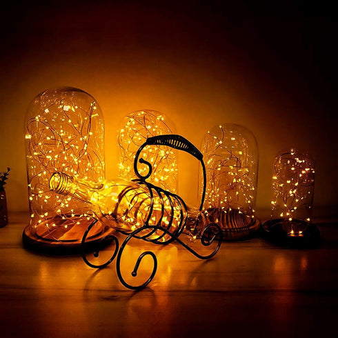 Joomer 4 Pack 16FT 50 LED Fairy Lights Battery Operated, Each LED Cuttable Starry Lights with Timer for Bedroom